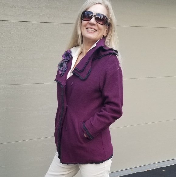 Carson Purple Wool Jacket, Small, $75 - Picture 10 of 10